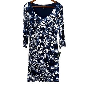 INC International Concepts NEW Darcy Rose Knit Jersey Tiered Dress Size L